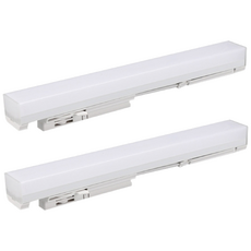 엘포스 LED SIMPLE 300mm 초슬림티라인등 폭22고휘도8W 고밝기 플리커프리 레일조명 무빙형 바디화이트, 전구색, 2개