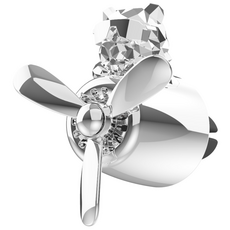 블랑닷 프라임 호랑이 차량용 방향제 프로펠러 디퓨저, 쉬머링실버, 1개, ALL