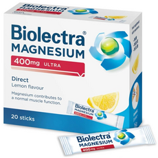 Biolectra 鎂溶易 口腔崩散微粒 400毫克 檸檬口味 20包, 1個