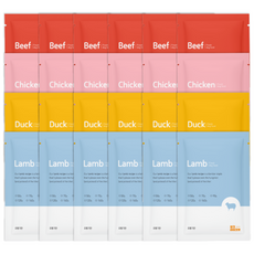씽크라이크펫 강아지화식 자연식 사료, 24개, 50g, 소+닭+오리+양