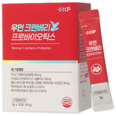 우먼 크랜베리 프로바이오틱스 유산균 미국산 크렌베리 분말 가루, 1세트, 30정