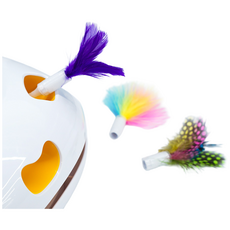 헤이홈 꼬리잡기 고양이 자동 장난감 액세서리, 리필용 깃털 (3개입), 1개