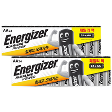 에너자이저 알카라인 AA 건전지, 24개입, 2개