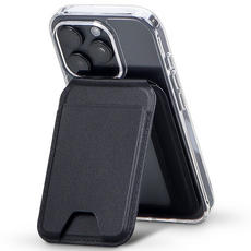 정원전산 맥세이프 카드지갑 거치대 4장 수납 강력한 자석, 1개, 블랙