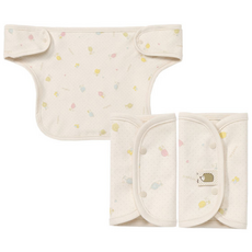 withorganic 孩童口水巾+背帶式口水巾 2入, Baby Snails, 1組