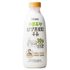 파스퇴르 바른목장 산양프로틴 우유 750ml, 2개