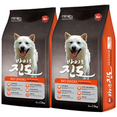 바이오진도 강아지 대형견 진돗개 대용량 사료, 곡물, 10kg, 2개