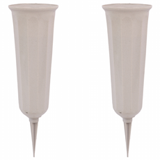 성묘 조화 꽃다발 매립형 묘지 화병 2세트 산소 장식 인테리어 꽃, A