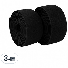 칼라벨크로 너비2.5cm 25M 암수 세트, 3개, 블랙