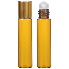 롤온 향수 용기 5ml, 30개, 골드(캡) + 브라운(용기)