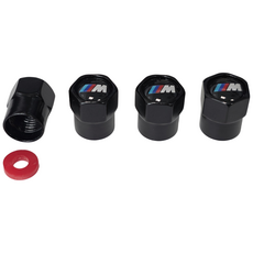 BMW M 타이어 에어캡 마개 밸브캡 4P 블랙, 검정, 4개