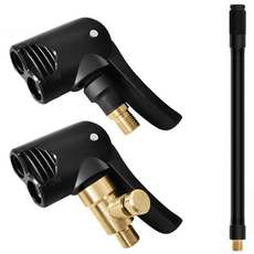 락모터스 자동차 2in1 8mm 에어척 공기주입 밸브 호스 샤오미 에어펌프 호환용 집게 이지 노즐, 싱글, 1개