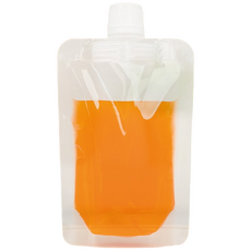 THE100% 스파우트 파우치 투명 음료파우치 쥬스팩 음료팩 100ml 15파이 50매, 1개