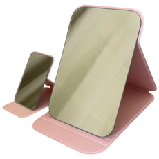 에브리스텝 휴대용 탁상 거울 세트, 핑크