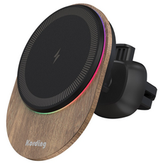 코딩 맥인카 아이폰 고속 무선 맥세이프 차량용 충전기 송풍구 거치대 KMCC15, 02. 월넛, 1개