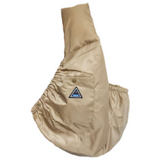 오늘멍냥 강아지 슬링백 앞가방 포대기형애견 이동가방 깃털, 1개, 브라운