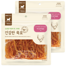 굿데이 강아지 건강한 육포, 미니 닭가슴살, 300g, 2개