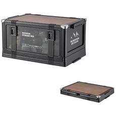 Slowor 캠핑폴딩박스 튼튼한캠핑박스 캠핑박스테이블 스 대용량 다용도, 1개, 1단, 스몰 사이즈 미스틱 블랙