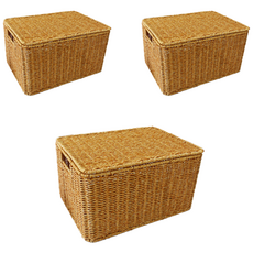 마벨인홈 피크닉 라탄 바구니, 브라운, 3개