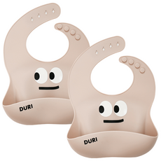 두리 턱받이, 베이지, 2개, 1매