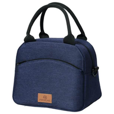 방수 보온 보냉 아이스박스 가방 어깨끈 쿨러백 도시락 토트 스몰 직장인 도시락 가방 런치 박스 핸드백 알루미늄 호일 두꺼운 학생, 네이비