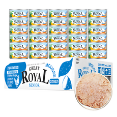 펫스토리로얄 프리미엄 시니어 고양이 그레이트 고구마 무스 주식캔, 닭, 60g, 30개