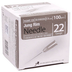 정림의료기산업 정림 일회용주사침 모음 100개입, 1개, 22G 1-1/4"