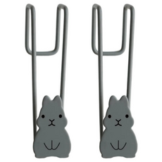 모소가 래빗 서랍장 수납장 틈새 후크 고리, 그레이, 2개