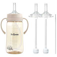 /하이비 추빨대 단계별 2P+2P 더블하트 모윰 호환 100%국내제조 젖병빨대, 2세트