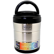 APOLLO 아폴로보온병 스텐진공볼 보온보냉용기 보온통 보냉통 국통 보온밥통 죽통 보냉병 보온병, 혼합색상, 3300ml, 1개