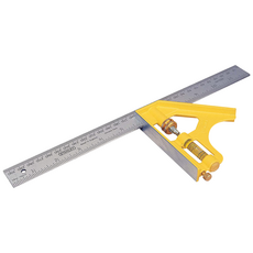 스탠리 콤비네이션 스퀘어 이동자 각도기 수평기 목공 철직 직자 직각자 300mm 46-143, 1개