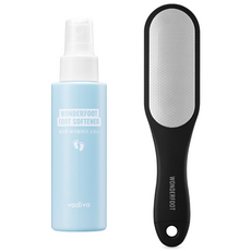 바디바 원더풋 발각질제거 소프너 + 풋파일 세트, 200ml, 1세트