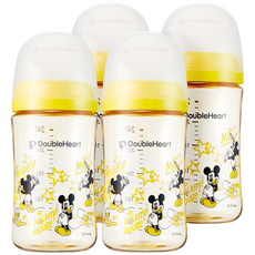 더블하트 모유실감 3세대 PPSU 디즈니 클래식 젖병 트윈팩(젖꼭지미포함), 미키, 240ml, 2세트