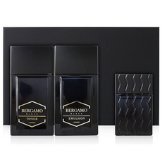 베르가모 옴므 블랙 스킨케어세트(스킨/로션/향수), 1세트