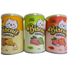 너를위한디저트 고양이 비스켓 간식 캣닢, 연어, 치킨, 참치, 100g, 1개