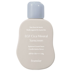 피부관리 화잘먹 쿨링프롬리에 비건 EGF 시카 무기자차 선크림 이지워시 자외선차단제 무자극 순한 썬크림 논코메도 - (7240046), 1개, 60g