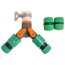 Y자 호스커넥터 수도꼭지 호스 연결구 분배기 어댑터, Y커넥터, 1세트