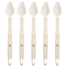 리에또 클린 롱 젖꼭지솔 텀블러 물병 젖병 세척솔, 5개, 롱 오트밀 5P