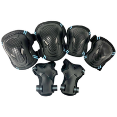 롤링스타 롤러스케이트 스케이트보드 보호대 GP-300 set, 03. 블루