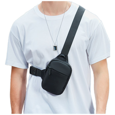 주니지니네 액티브미니 슬링백 휴대폰 가슴 가방 남녀공용, 왼쪽 끈
