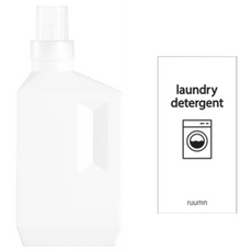 newnlook 洗衣精分裝瓶 1L + 洗衣精貼紙組合, 1套, 1套