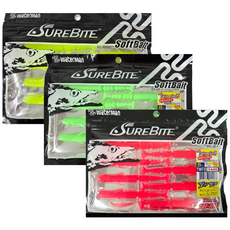 워터맨 트위스터 플렉스 3개 세트 갈치웜 풀치 루어 웜 3.5인치, 1세트, 2.9g, 혼합