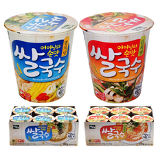 백제 미니컵 멸치맛 쌀국수 58g x 6개 + 김치맛 쌀국수 58g x 6개 (총12개) 무료배송!!!, 1세트