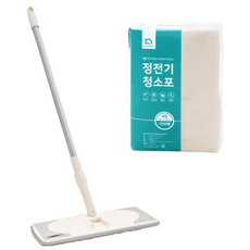 Home&Me 除塵紙專用特大號平板拖把 + 大型靜電除塵紙 100入 組, 1套