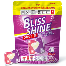 블리스샤인 딥클린 초고농축 올인원 실내건조 캡슐세제 코코퍼퓸, 1개, 80개입