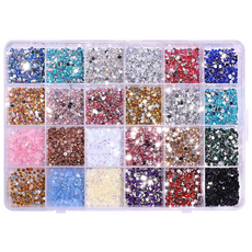 MEIBROWN 美甲裝飾專用立體寶石 24件組, 混合顏色, 1套