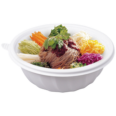 씨앤몰 CN 면용기 칼국수용기 195파이 소 백색 100개세트, 3개, 100세트