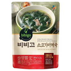 비비고 소고기 미역국, 500g, 3개