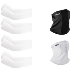 에어코브 남녀공용 자외선 UV 차단 기능성 팔토시 목토시, 6개, 순수화이트