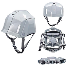 일본식 휴대 접을 수 있는 지진 피난 비상 작업 보호모, 1개, 일본 그레이 F2